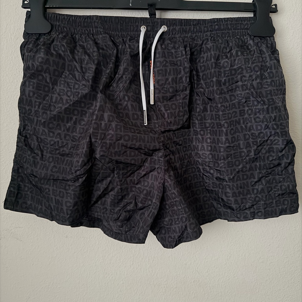 DSQUARED2 Black Patterned Swim Trunks - image 1